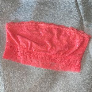 Coral lace bralette